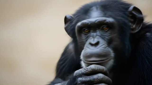 Chimpanzee profile view