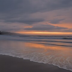 Serene sunset paints the sky and sea with fire.