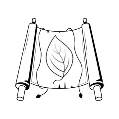 Abstract Doodle Black Line Old Scroll Ancient Antique Letters History Background Vector Design Banner Party Invitation Template