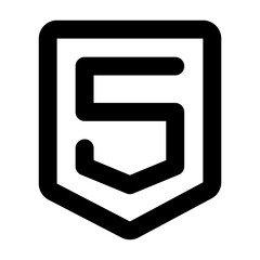 Simple line vector icon of a html symbol, commonly used in coding, terminal, and developer interfaces. Ideal for apps, websites, dashboards, and coding tools. SVG format, easy to edit and scale