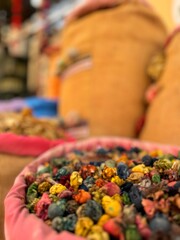 traditional spice market Marrakech 