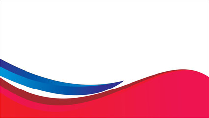 Naklejka premium Abstract Red and Blue Wave Design Modern Minimalist Background Illustration