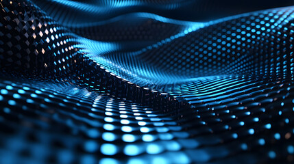 3d rendering of black and blue abstract geometric background. Scene for advertising, technology, showcase, banner, game, sport, cosmetic, business, metaverse. Sci-Fi Illustration. Product display --