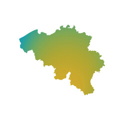 Map of Belgium, sign silhouette. World Map Globe. Vector Illustration isolated on transparent background. Europe continent.