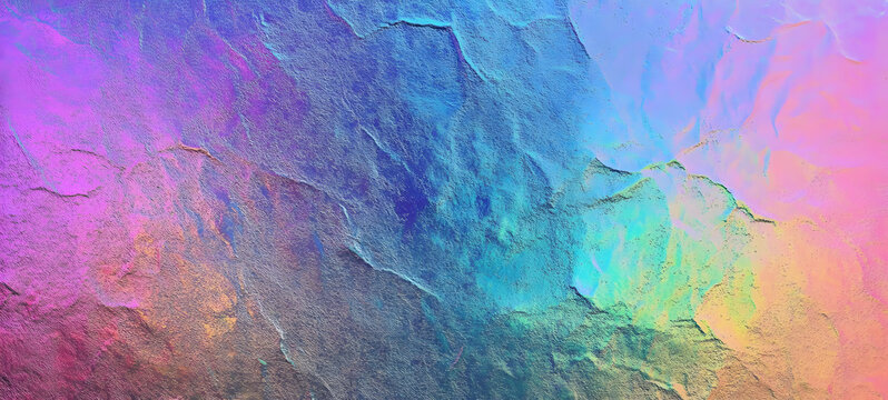 Holographic rainbow foil iridescent texture abstract hologram background