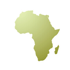 Fototapeta premium Map of Africa, sign silhouette. World Map Globe. Vector Illustration isolated on transparen background. African continent.