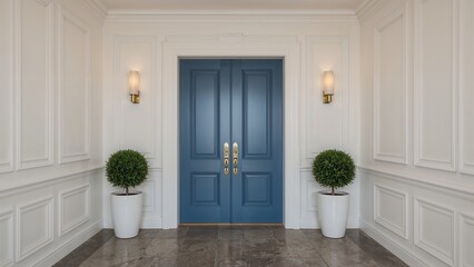 Fototapeta premium new home interior Modern home interior with two plant4