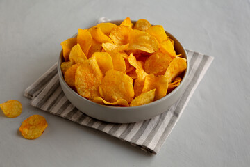 Crunchy Cheese Flavored Potato Chips Ready to Eat