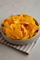 Crunchy Cheese Flavored Potato Chips Ready to Eat