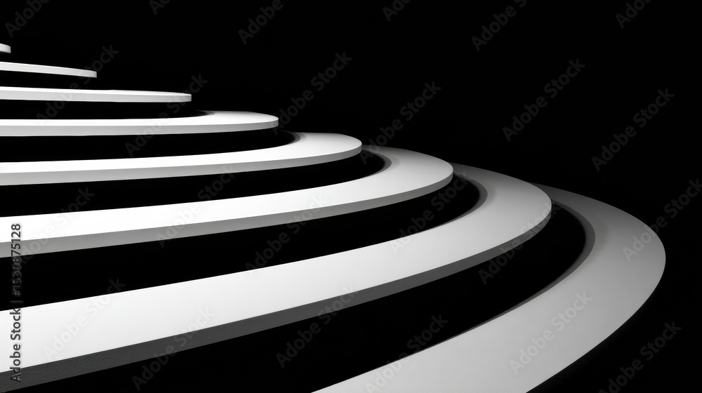 Poster Stylized Court Lines Transform Into Bracket Paths Against a Black Background for a Modern Artistic Representation