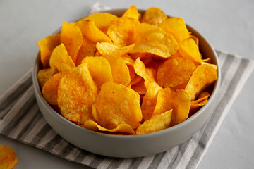 Crunchy Cheese Flavored Potato Chips Ready to Eat