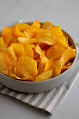 Crunchy Cheese Flavored Potato Chips Ready to Eat