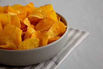 Crunchy Cheese Flavored Potato Chips Ready to Eat