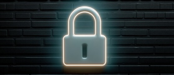 Security lock icon digital concept graphic design modern technology environment close-up view cybersecurity representation