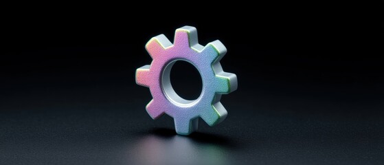 Innovative gear design digital showcase 3d render abstract environment close-up view technology concept for modern mechanics