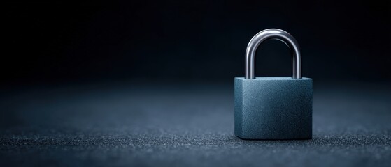 Naklejka premium Secure lockdown protecting data integrity in business environments still life dark setting close-up perspective
