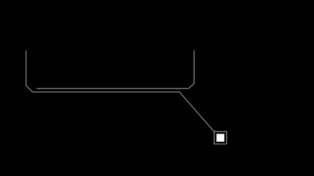 Line Call Out on black background. 4K video