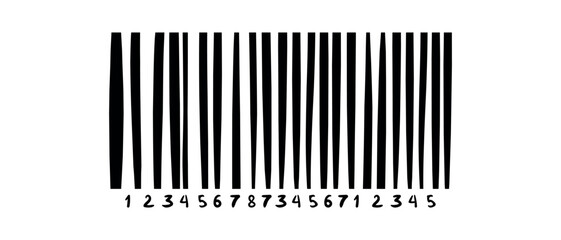 Barcode isolated on color background. Code stripes sticker. Barcode labels, customers qr code.