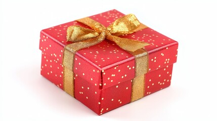 Fototapeta premium Christmas gift box isolated white background.