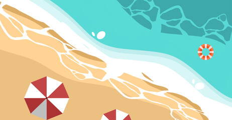 Summer beach landscape background