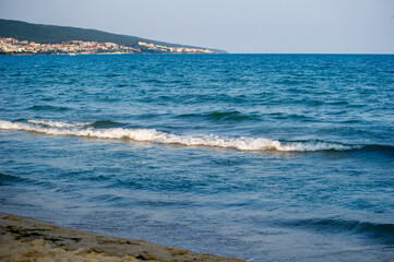 waves on the beach in Bulgaria