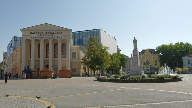 Exploring Subotica's vibrant squares and historical landmarks on a sunny day