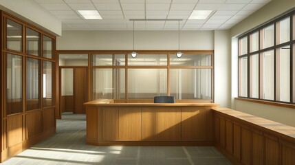 Obraz premium Interior view of a modern office space
