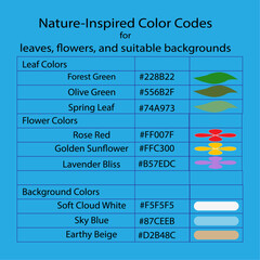 a harmonious natural palette for botanical designs 