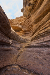Eroded sandstone walls Tenerife