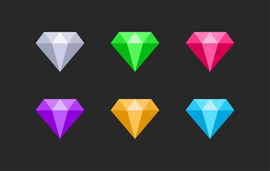 Jewel icon. Precious stone. Diamond icon. Game coins. Gem sign. Luxury sign. Gemstone. Symbol of wealth. Crystal. Luxury symbol. Premium quality. Game currency. Game ui elements. Game jewels. Gui