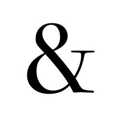 & Ampersand icon. And sign