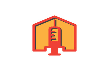 Injection Icon Logo Design – Clean Medical SVG Art File for Healthcare, Vaccination, Hospital Branding, Pharmaceutical, and Digital Use Projects