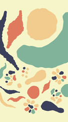 Trendy organic soft shapes background