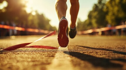 Runner crossing finish line (1)