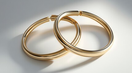 Elegant gold hoop earrings showcasing timeless beauty and craftsmanship on a pristine white surface for inspiring jewelry lovers