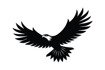 Fototapeta premium Patriotic eagle flying freedom vector art illustration