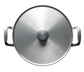 Metallic silver pot lid useful kitchen essential for happy cooking