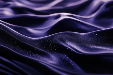 Obraz premium Deep purple fabric with shiny specks, gently undulating folds create depth. Perfect for backgrounds, textures, or adding luxury to design projects.