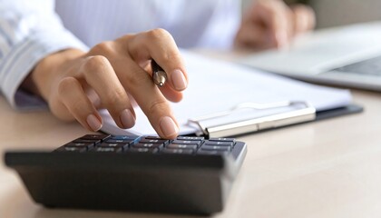 A Accounting and payroll systems, featuring calculators, bank documents, and payment processing. Businesses dealing with money management, loan applications, and tax services financial solutions.