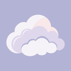 A dreamy cloud formation in shades of lavender, dusty blue, and pearly white, creating a soft, ethereal background.