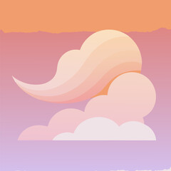 A smooth gradient transition from soft lavender to warm peach, with subtle cloud-like wisps.