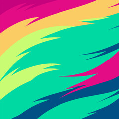 Dynamic brushstrokes in a vibrant palette of fuchsia, turquoise, and lime green, creating an energetic abstract background.