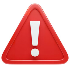 Red Warning Triangle with Exclamation Point Icon