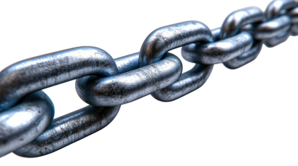 Metal chain, links overlapping, with texture