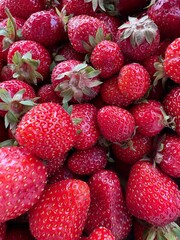 strawberries on market