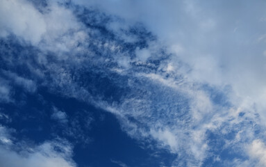 Weather and climate - detailed blue sky with clouds.
