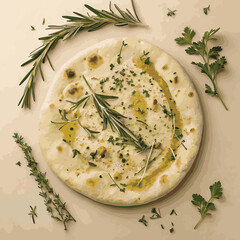 Herb-baked potatoes with rosemary and dill, a healthy vegetarian dish