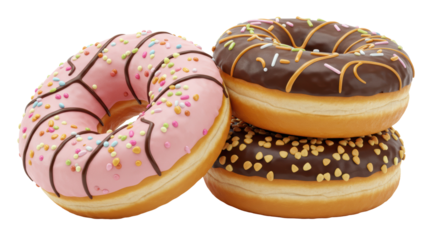Isolated stacked donuts