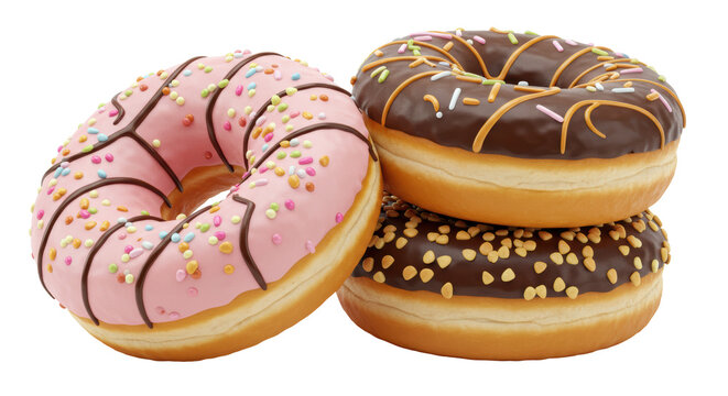 Isolated stacked donuts