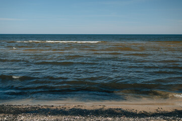 Sea in Latvia, Jurmala, in spring